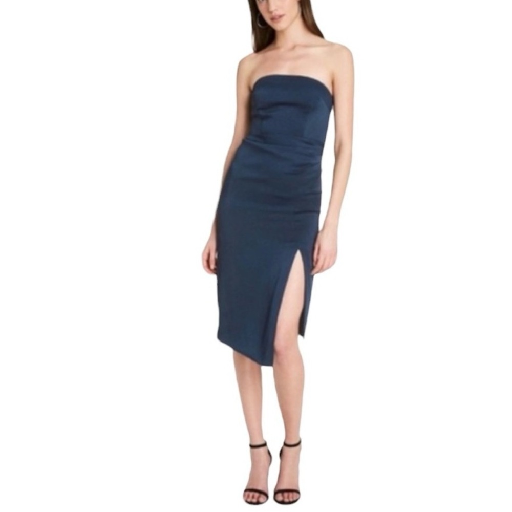 Cushnie Strapless Navy Dress